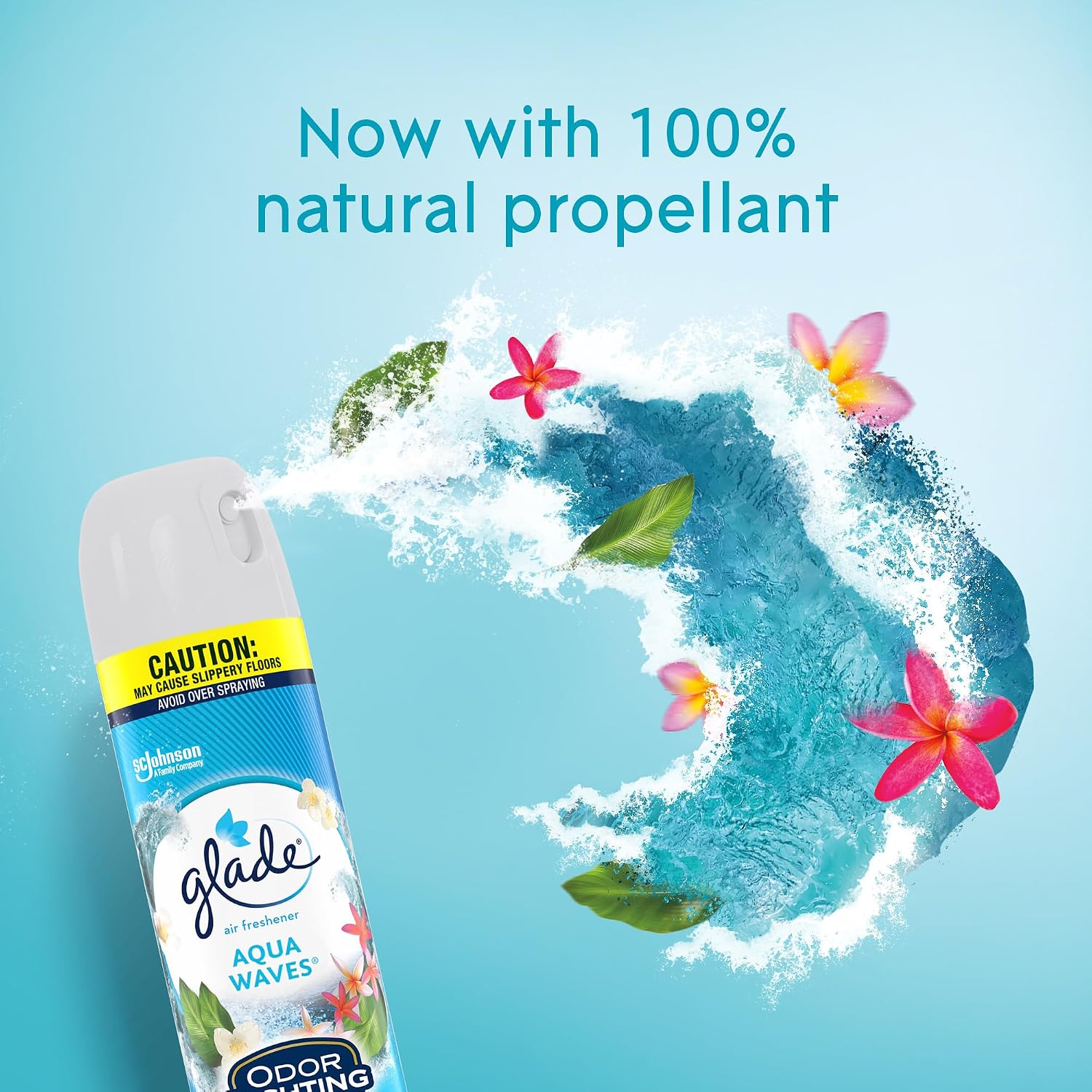 Glade Air Freshener Odor Fighting Room Spray, Aqua Waves, 8.3 oz, 2 Count