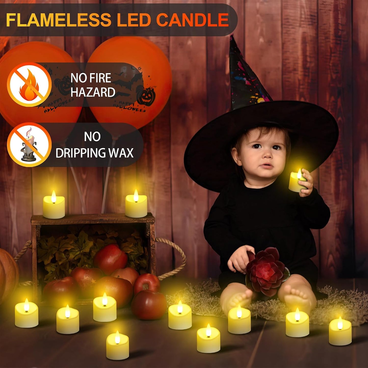 YiaMia Rechargeable Tea Lights with Remote, Flameless LED Candle with 24H Cycle Timer, Battery Operated Tea Lights for Votive, Weddings, Parties, Halloween, Christmas, Home Decoration (6)