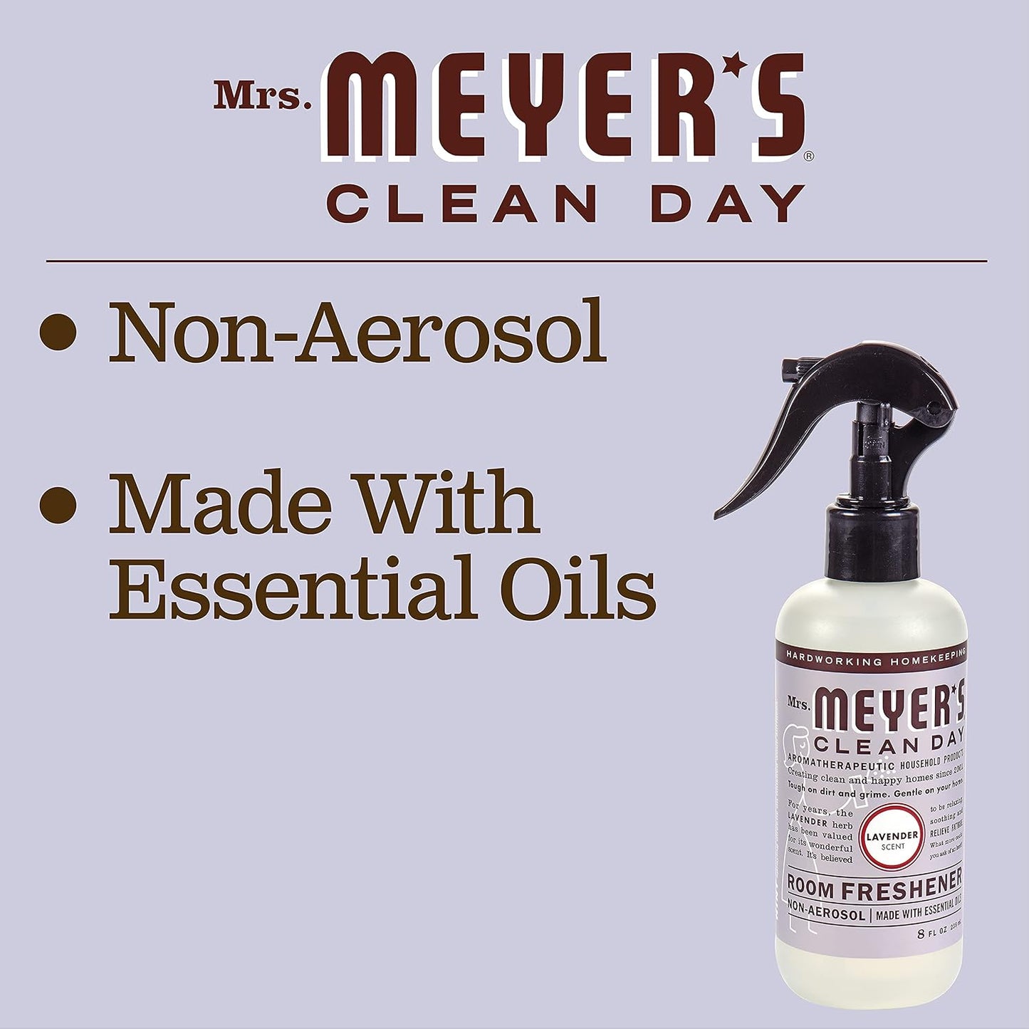 Mrs Meyers Clean Day Room Freshener, 8 Fluid Ounce (Lavender)