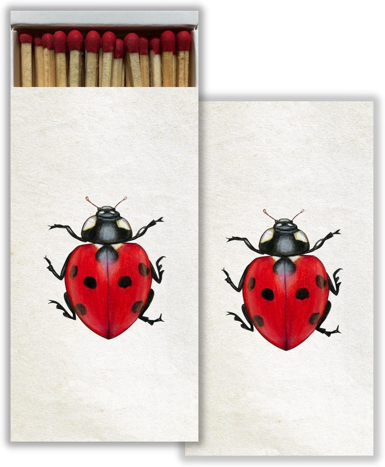 Matchbox Designs of Your Choice (8 Unique Box Designs with 4" Matches) | Decorative & Festive for Home Decor, Gifts, Accessories | Long Safety Matches (Made in Germany)