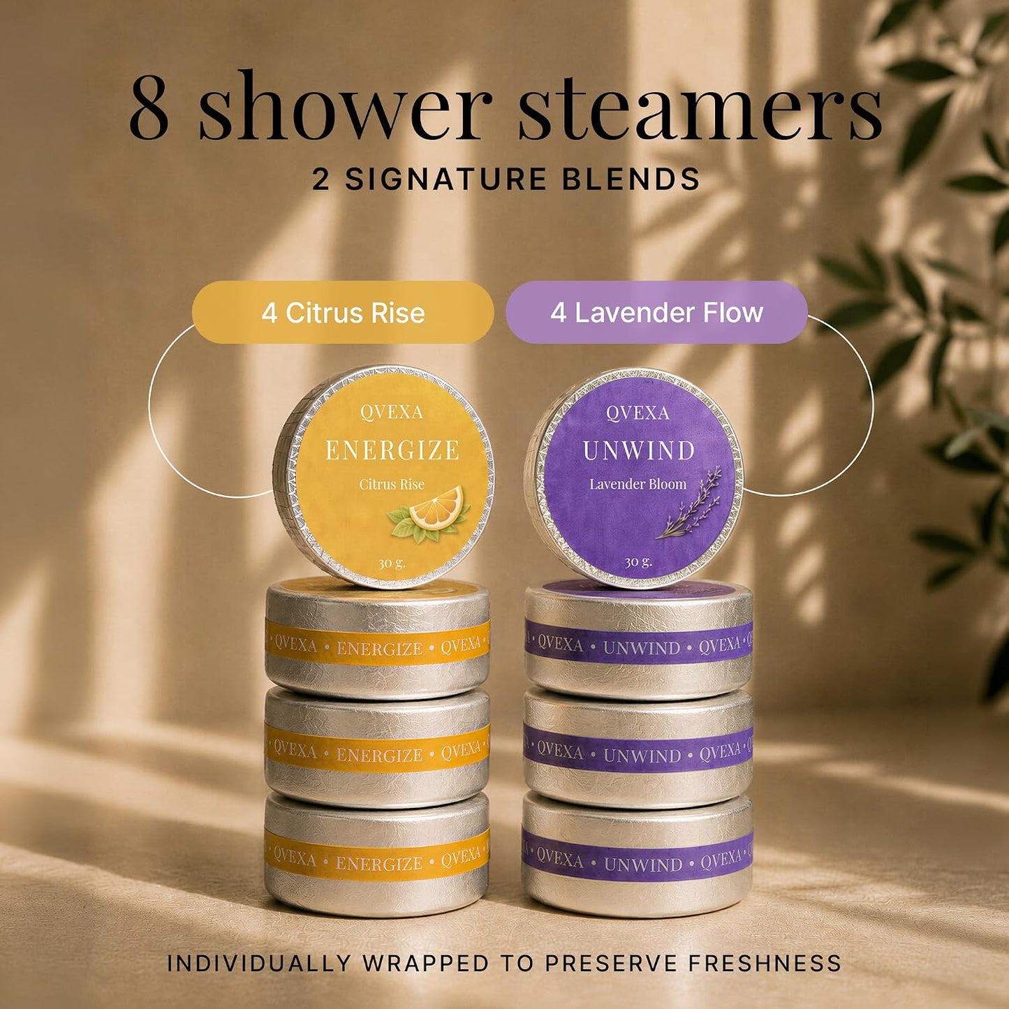 Shower Steamers Aromatherapy – Essential Oil Shower Tablets for Women | Two scents. One ritual. Shower bombs, lavender & stress relief aromatherapy – shower tabs, spa scents, gifts for women & men.