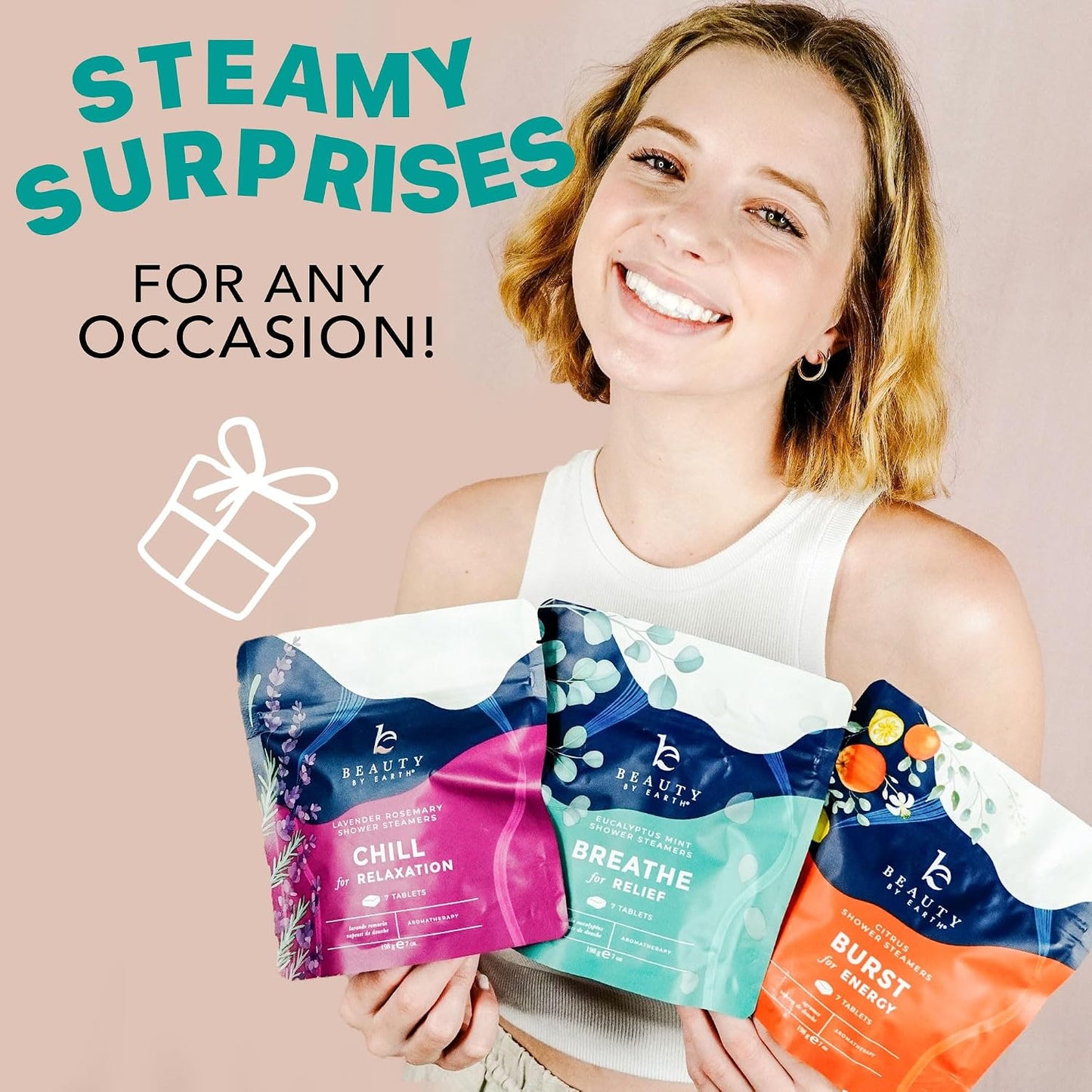 Shower Steamers Aromatherapy - USA Made with Natural Ingredients, Eucalyptus and Lavender Shower Bombs with Essential Oil, Self Care Gifts for Women & Men