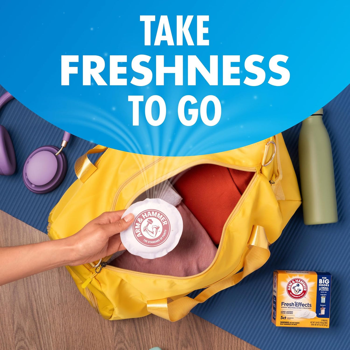 ARM &amp; HAMMER Fresh Effects Odor Neutralizing Baking Soda Pouches, 5 Count, White