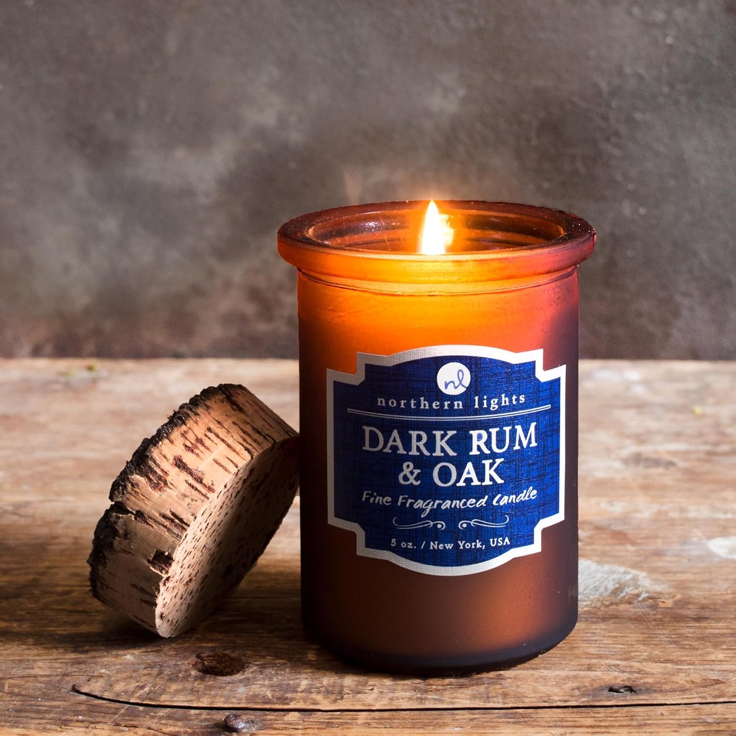 Northern Lights Candles Spirit Candles, Dark Rum & Oak