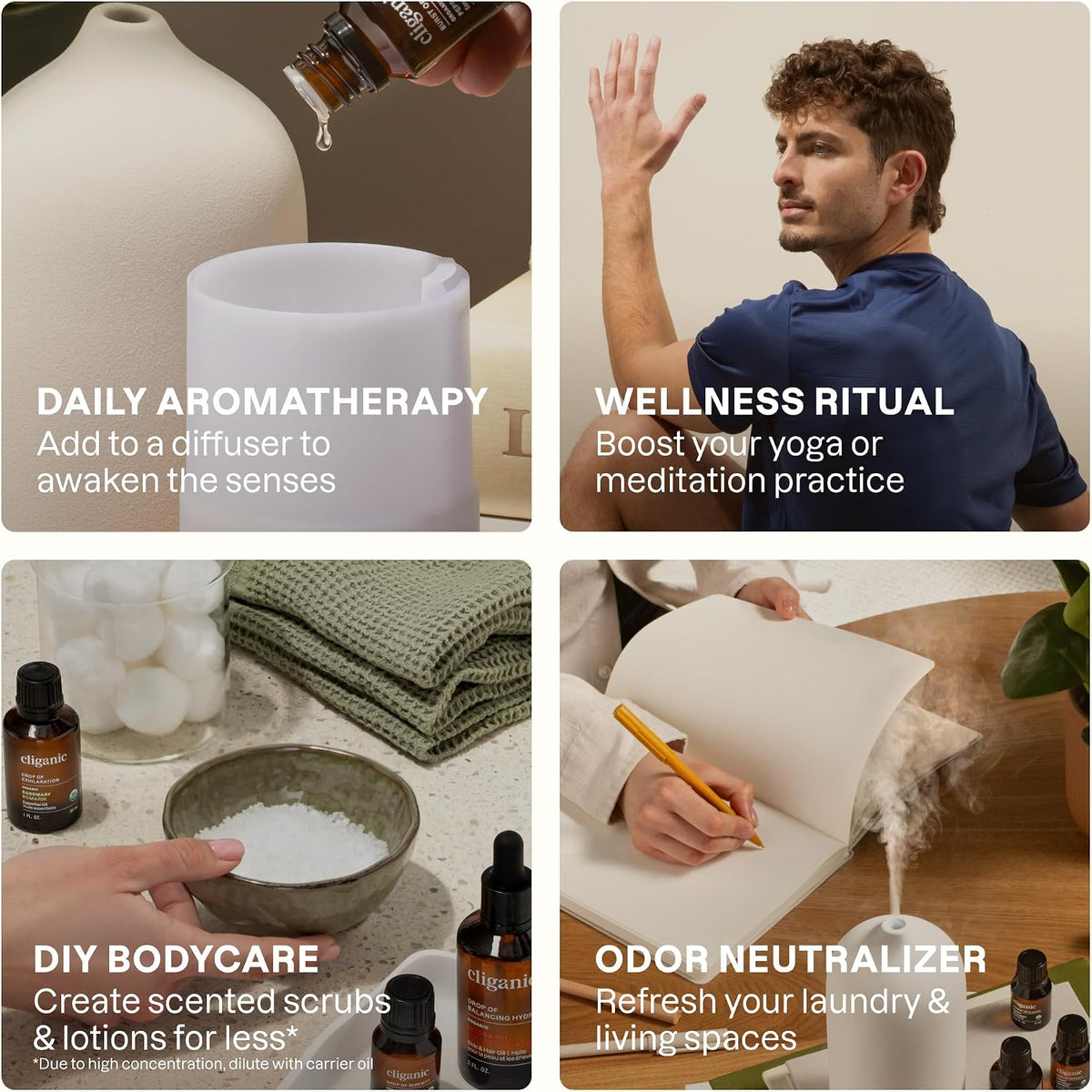 Cliganic Organic Ylang Ylang Essential Oil for Diffuser