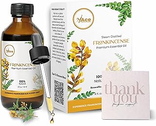 My Ace Frankincense Essential Oil 4oz – 100% Pure & Natural, Premium Grade, Undiluted Boswellia Serrata Oil for Diffuser, Aromatherapy, Skin & Hair Care, Amber Glass Bottle with Dropper