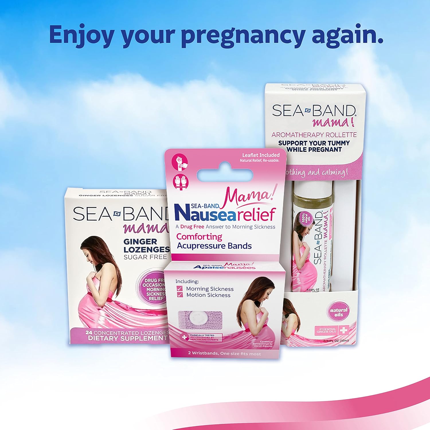 Sea-Band Mama! Essential Oil Calming Aromatherapy Rollette for Morning Sickness Relief