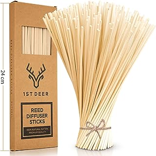 Reed Diffuser Sticks – 100 pcs of Natural Rattan Essential Oil Aroma Refill Wood Sticks for Spa, Fragrance, Aromatherapy (24 cm x 3 mm)