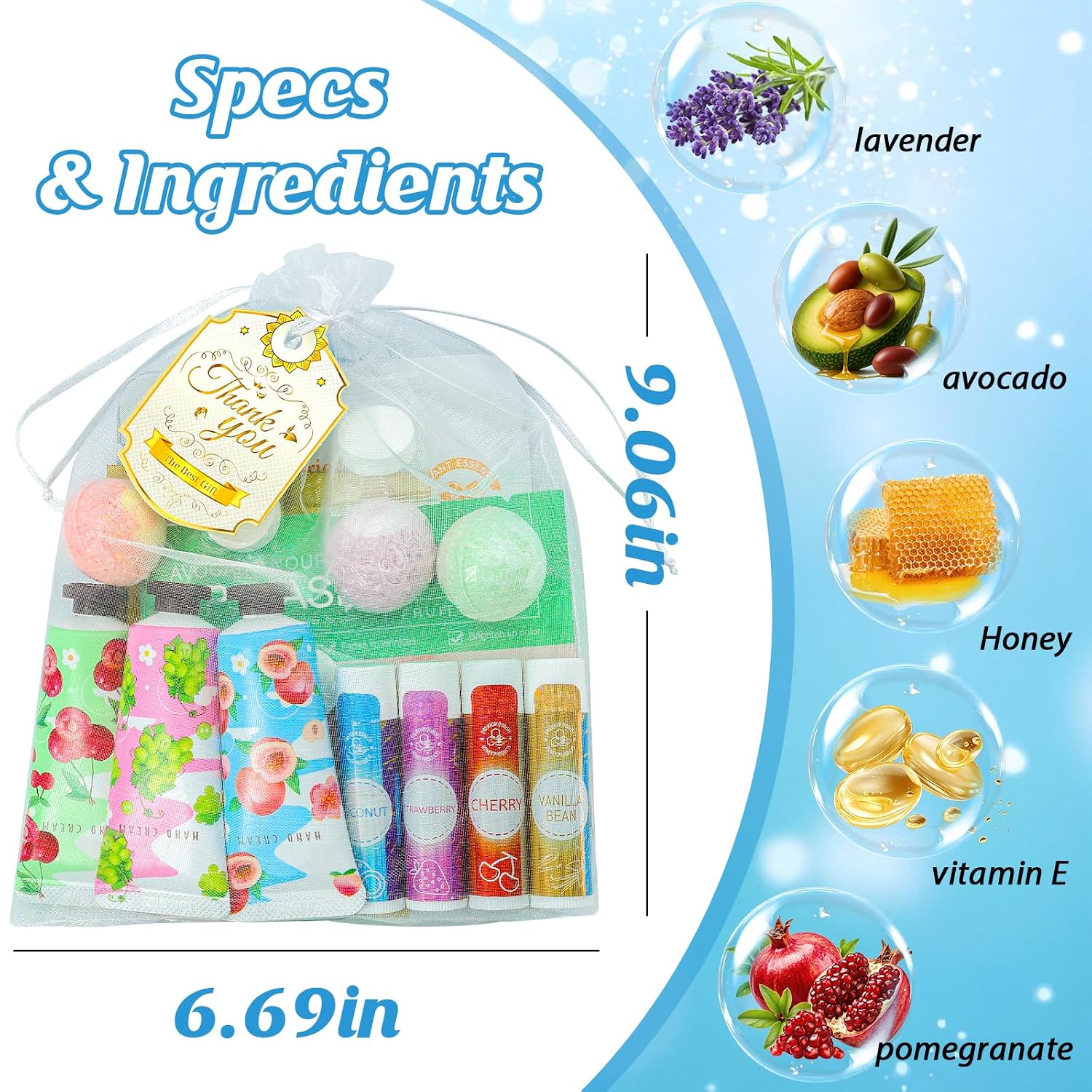 80PCS Spa Birthday Party Supplies, Include Face Masks, Lip Balm, Hand Cream, Under Eye Patches, Lip Mask, Foot Bath Bombs,Headband,Sleepover Spa Party Supplies Kit for Women Girls Gift Skincare Set