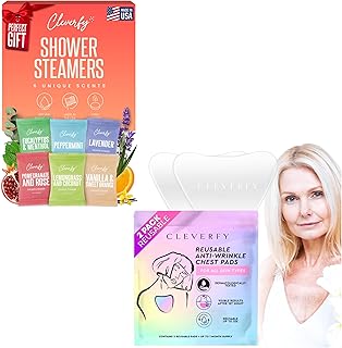 Cleverfy Self-Care Essentials: 6 Shower Steamers & 2-Pack VShape