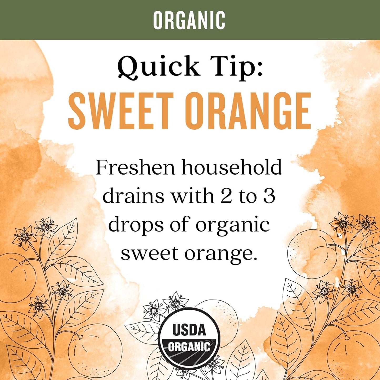 Aura Cacia Organic Sweet Orange Essential Oil 0.25 fl. oz.