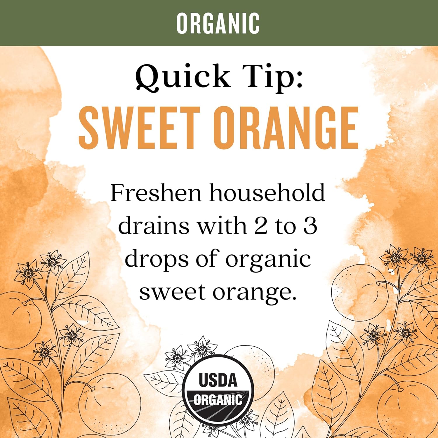 Aura Cacia Organic Sweet Orange Essential Oil 0.25 fl. oz.