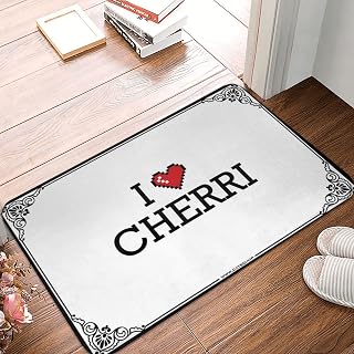 Anti-Fatigue Cushioned Kitchen Bathroom Mat - I Love Cherri Cool Room Decorations | Bubble Bath Mat Tub Spa Massager for Square Shower - Foot & Horror/Stair(65X90CM)