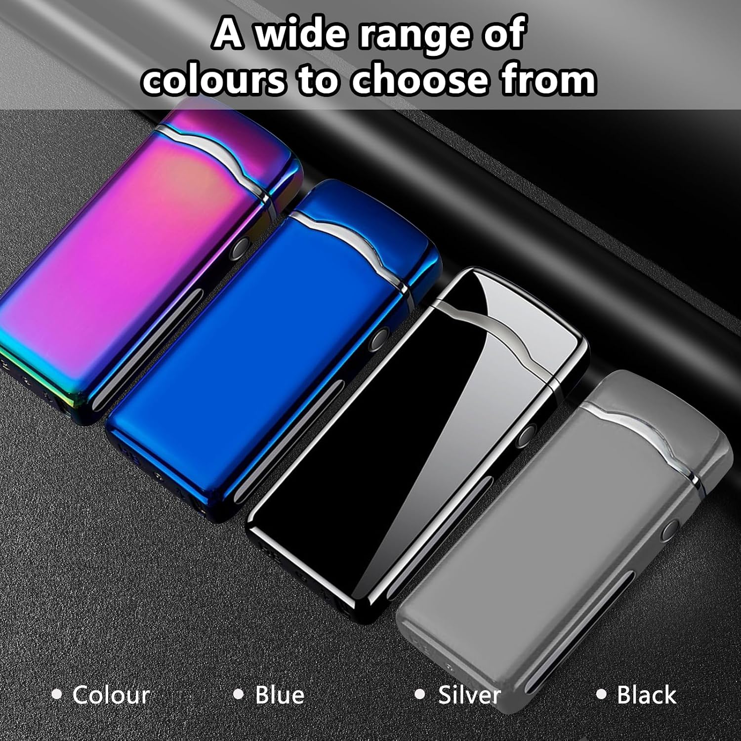 SKRFIRE Dual Arc Electric Lighter – Upgraded Plasma Lighter, Rechargeable with Touch Ignition, Digital Battery Display, Windproof for Candle, BBQ, Camping & Travel (Silver Ice