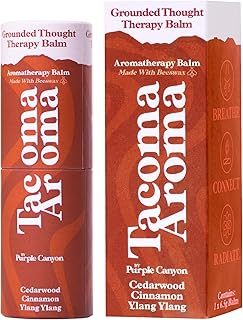 Essential Oils Balm Stick | Grounded Thought Aromatherapy Balm | All Natural Body Balm | Cedarwood, Cinnamon & Ylang Ylang Essential Oils Blend To Support Concentration and Focus | 6.5 grams