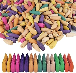 500Pcs Large Backflow Incense Cones for Waterfall - Natural Scents for Waterfall Incense Fits All Backflow Incense Burners, Meditation Yoga Aromatherapy, Scented Cones