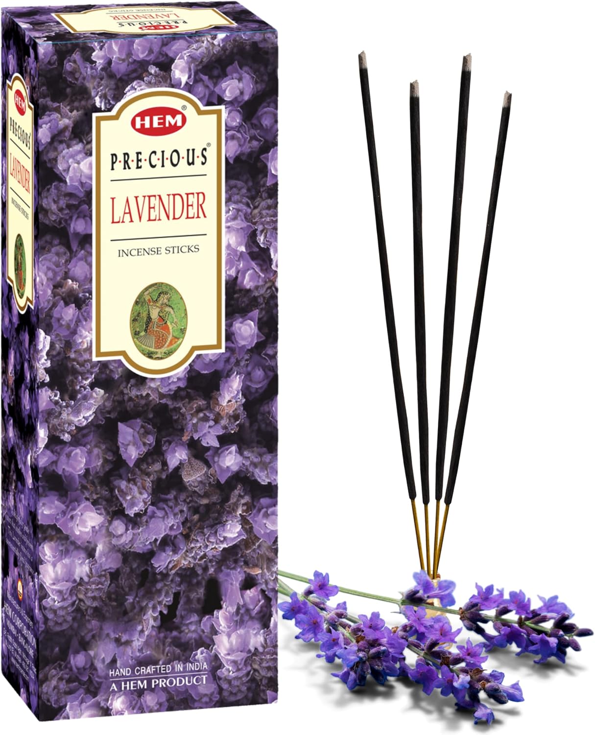 HEM Lavender Incense Sticks – Pack of 120 | Hand-Rolled in India | Soothing Floral Aroma for Relaxation, Stress Relief, Meditation, Yoga, Prayer & Home Fragrance