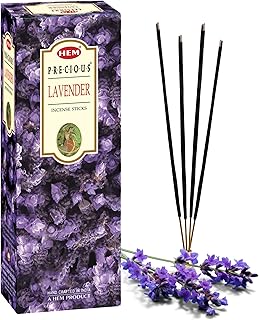 HEM Lavender Incense Sticks – Pack of 120 | Hand-Rolled in India | Soothing Floral Aroma for Relaxation, Stress Relief, Meditation, Yoga, Prayer & Home Fragrance