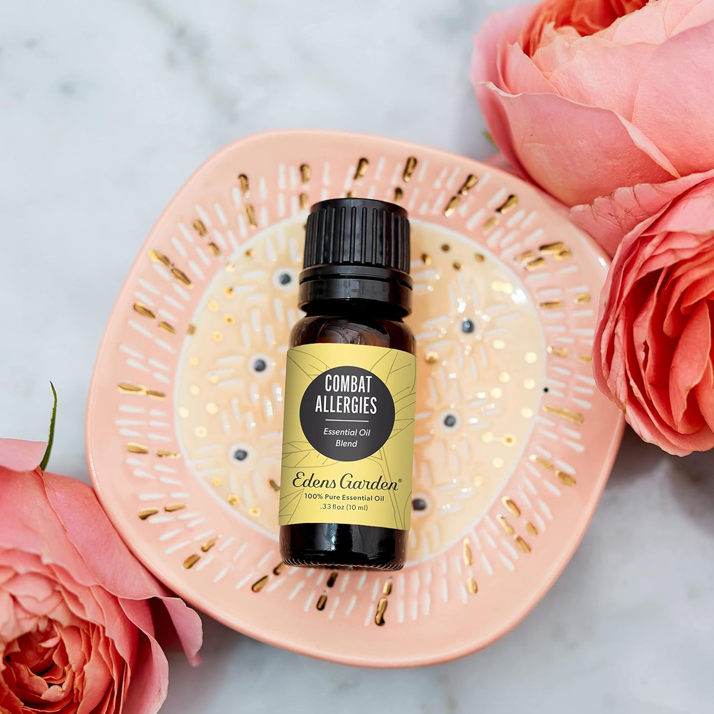 Edens Garden Combat Allergies Essential Oil Blend- 100% Pure Premium Grade, Undiluted, Natural, Therapeutic, Aromatherapy, The Best for Diffusing, Skin, Humidifiers, Face 10 ml (.33 fl oz)