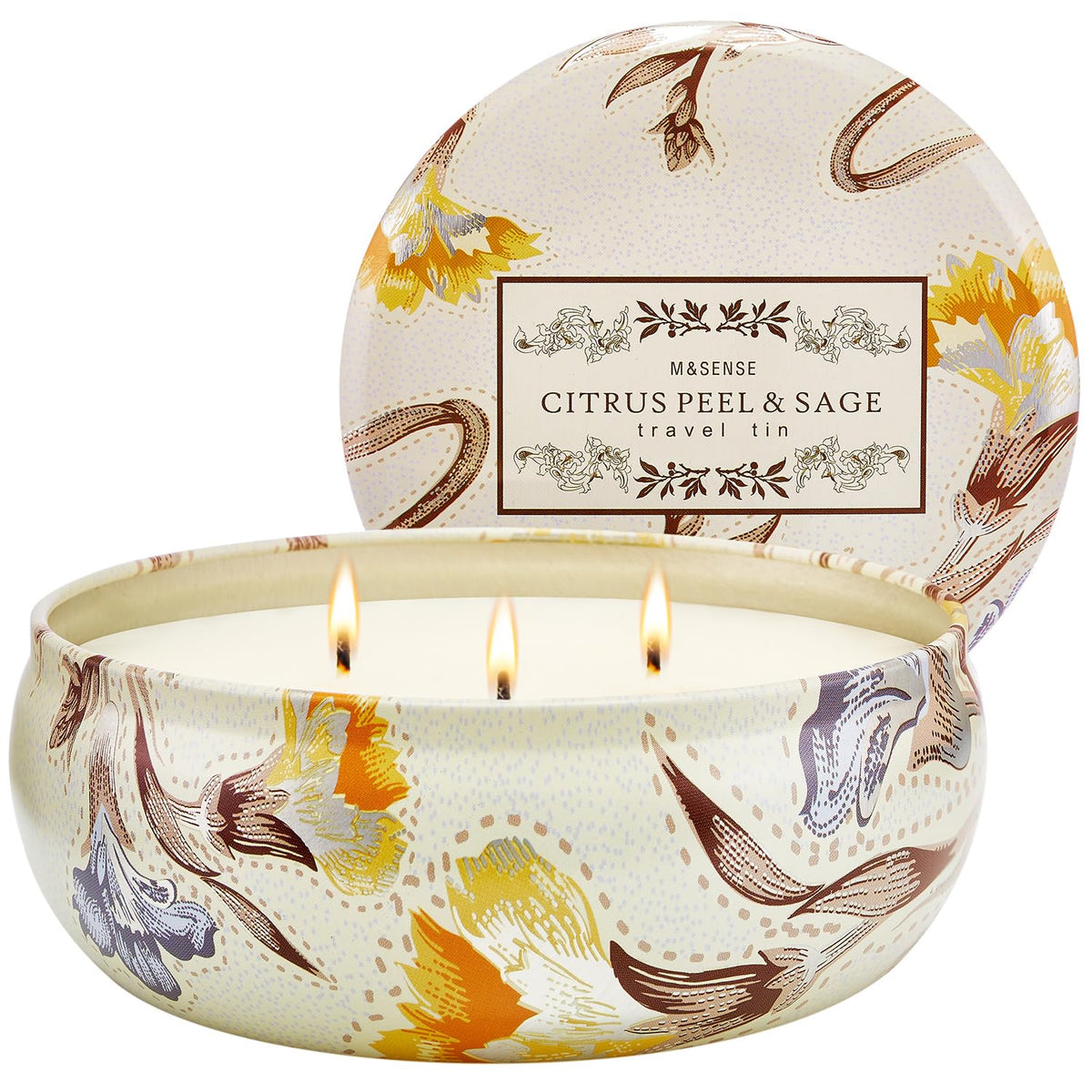 M&SENSE 3 Wick Soy Candles for Home Scented