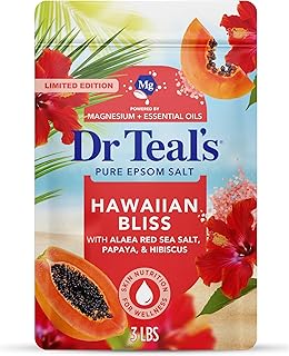 Dr Teal's Epsom Salt Magnesium Soak, Limited Edition Hawaiian Bliss, 3 lbs