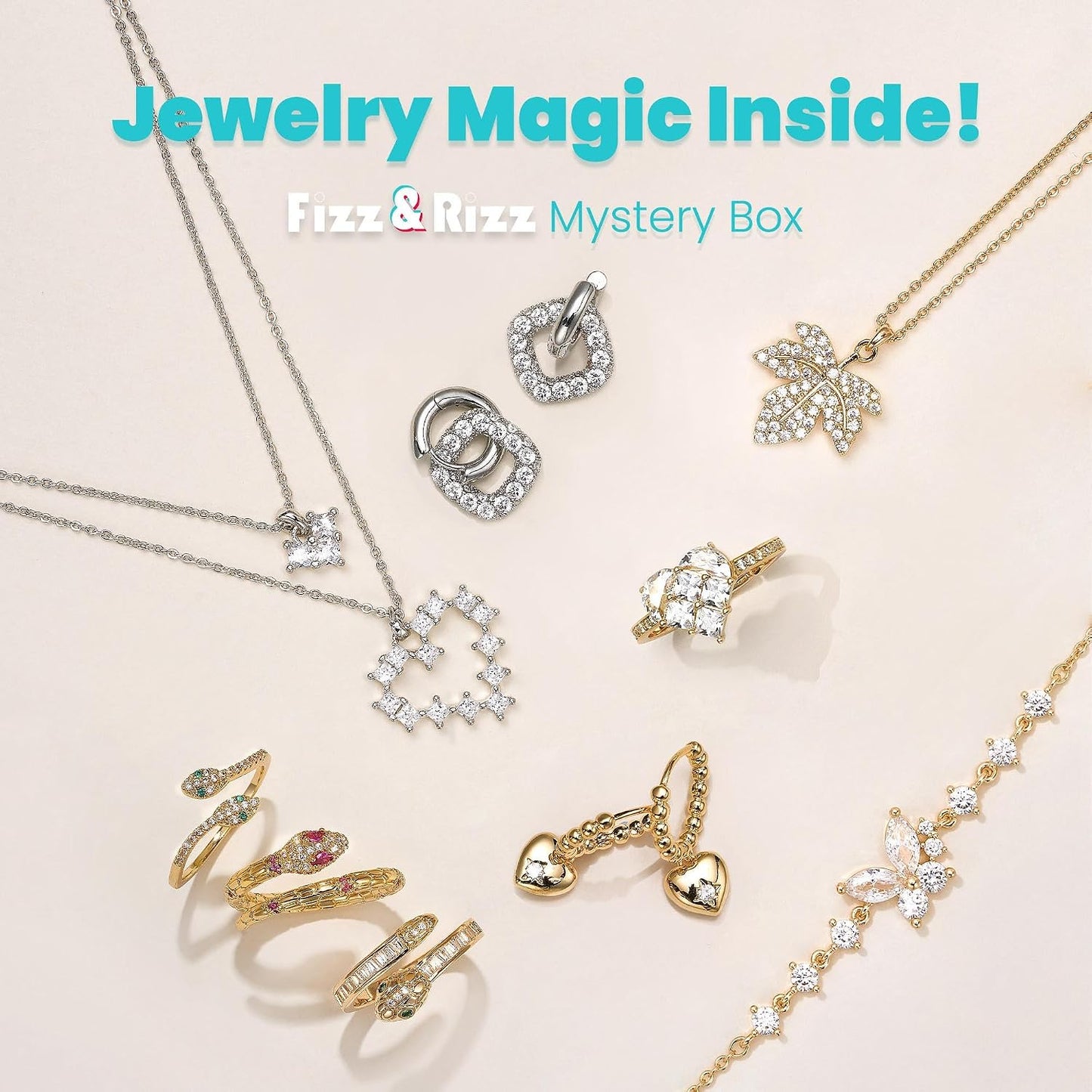 Jewelry Mystery Bath Bomb:Surprise Rings,Necklaces, Earrings,Bracelets and Chance to Reveal High-Value Jewelry 1 Piece Bath Bomb Perfect Gifts for Various Occasions