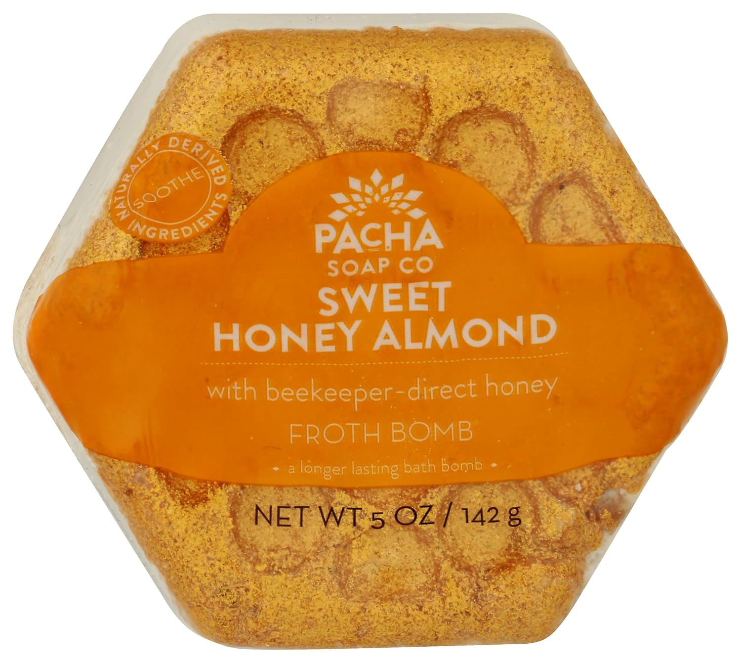 Pacha Soap Sweet Almond Honeycomb Froth Bomb, 5 OZ