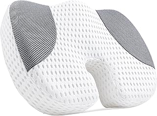 Idle Hippo Hot Tub Booster Seat, 4D Air Mesh Hot Tub Pillow with 6 Powerful Non-Slip Suction Cups, Ergonomic Booster Cushion, Quick Dry Spa Pillow Hot Tub Accessories for Adults Indoor Outdoor-White