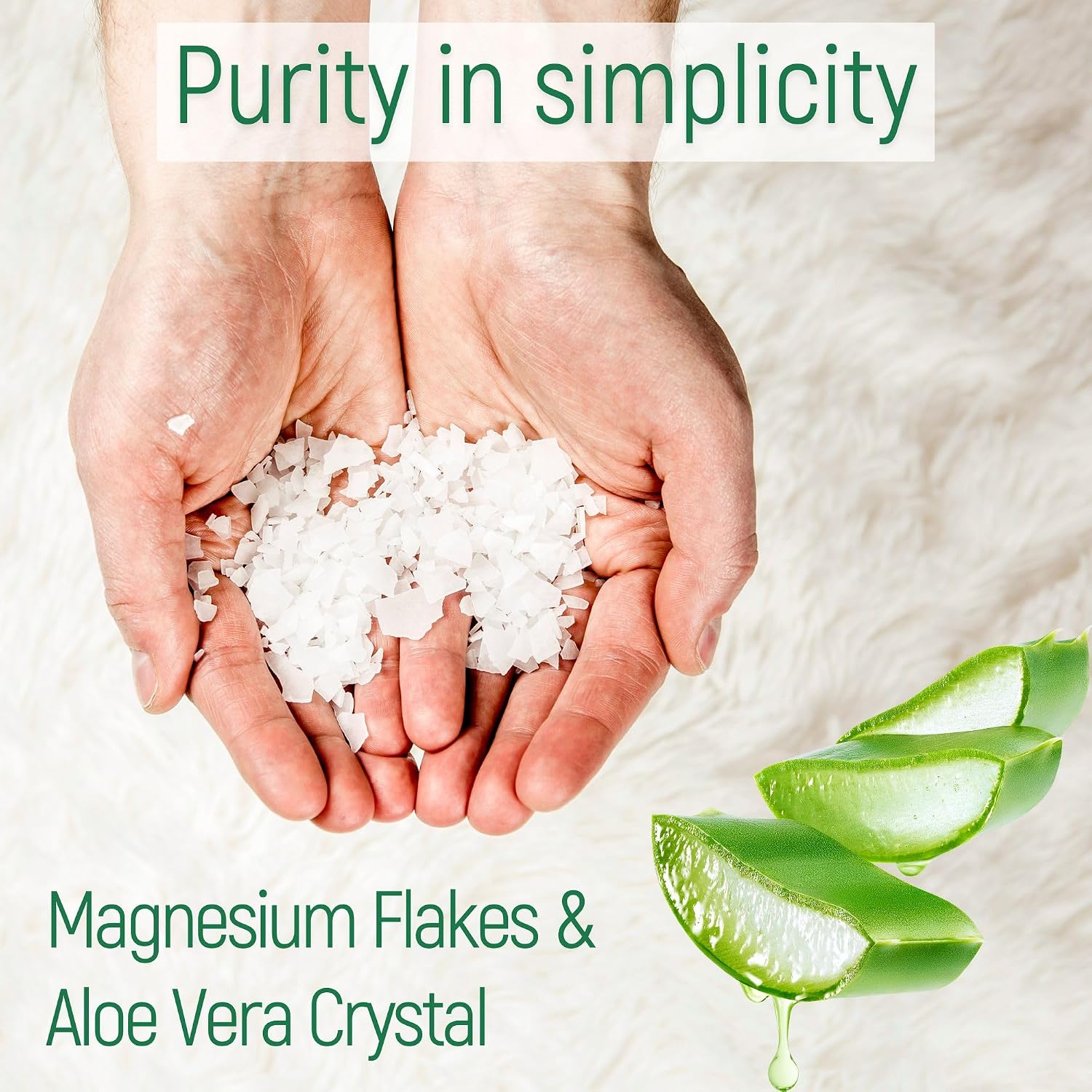 Magnesium Bath Flakes - Dead Sea Salt – Dead Sea Salts for Soaking – Magnesium Flakes for Bath - Enhanced with Aloe Vera (5 Pound)