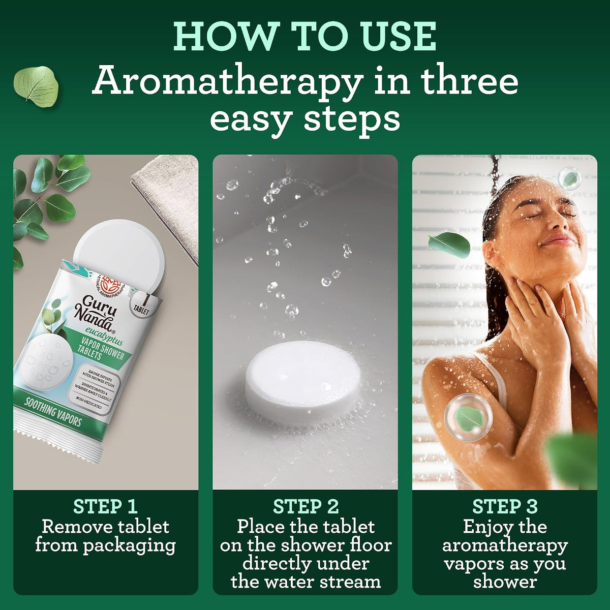 GuruNanda Eucalyptus Vapor Shower Tablets