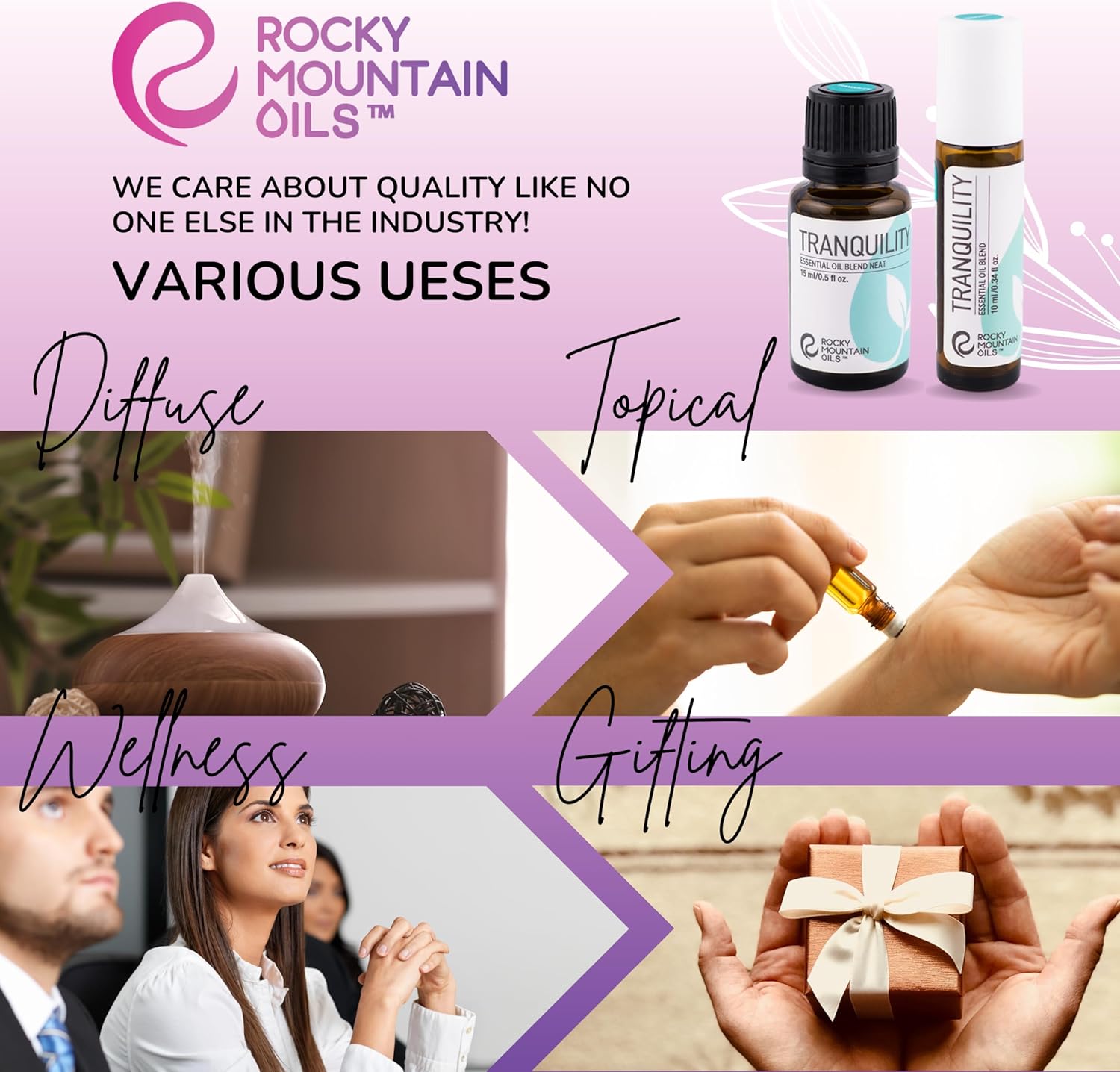 Rocky Mountain Oils - Tranquility Roll-On Blend 10 ml - Pure Essential Oils