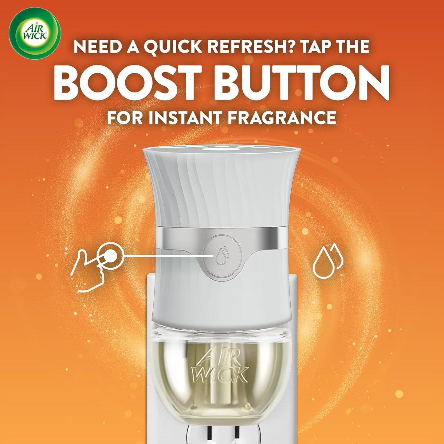 Air Wick Plug-In Scented Oil Refills, 4 Count, Pumpkin Spice, Air Freshener, Essential Oils, Eco Friendly