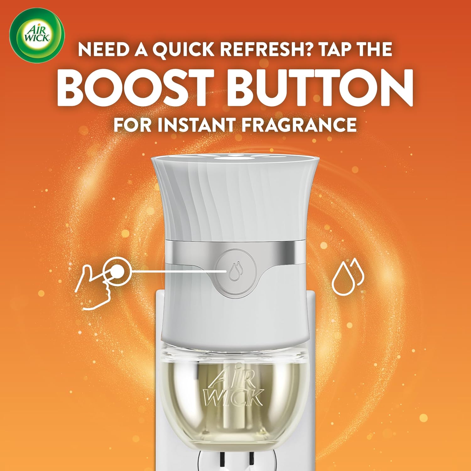 Air Wick Plug-In Scented Oil Refills, 4 Count, Pumpkin Spice, Air Freshener, Essential Oils, Eco Friendly