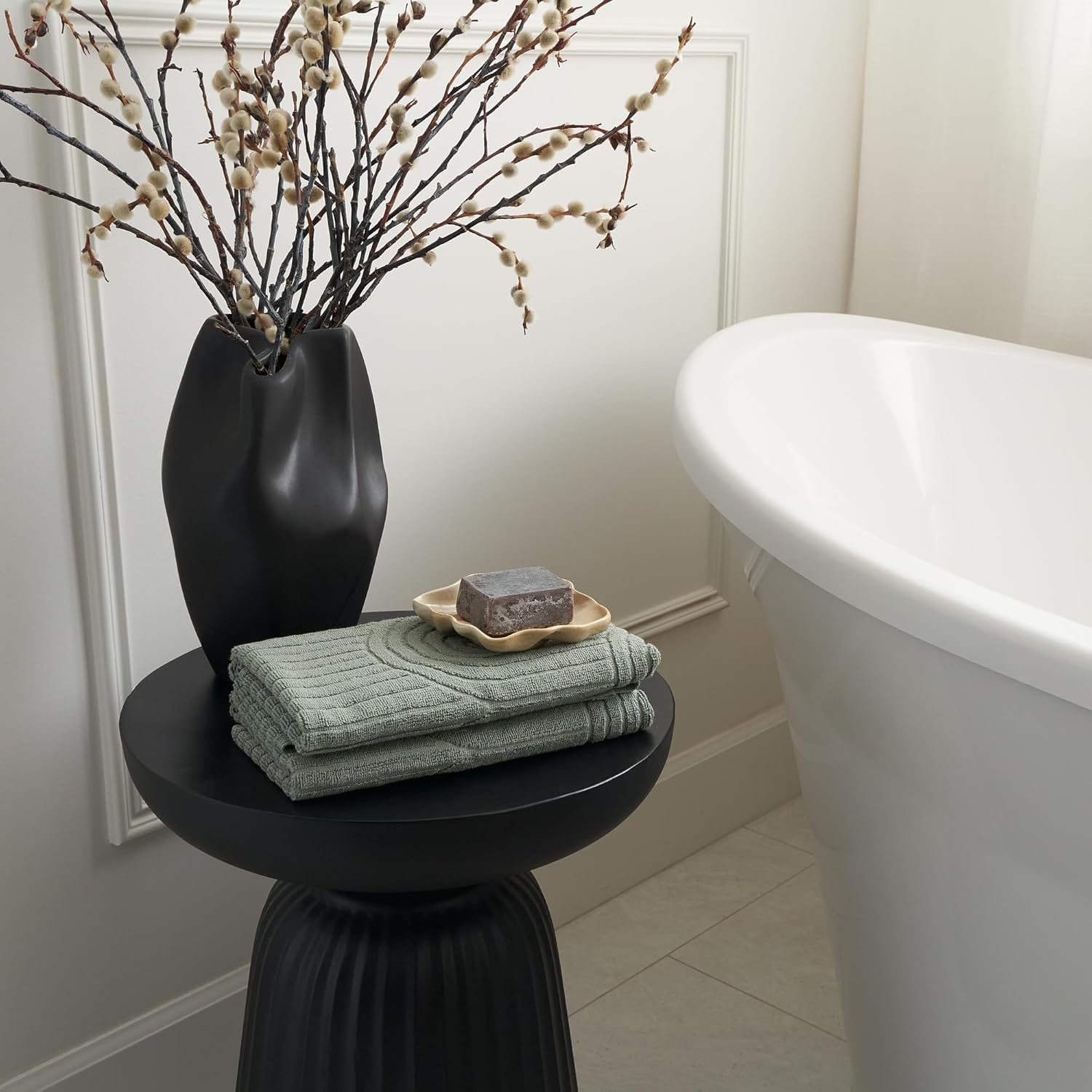 KIBAGA Decorative Hand Towels for Your Bathroom Or Kitchen – Luxurious Set of 2 Soft Boho Cotton Towels are Absorbent, Lightweight & Dry Quickly - Perfect to Elevate Any Bath Decoration at Home
