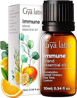 Gya Labs Immune Essential Oil Blend for Diffuser & Wellness - Thieves Essential Oil for Cleansing & Invigorating (0.34 Fl Oz)