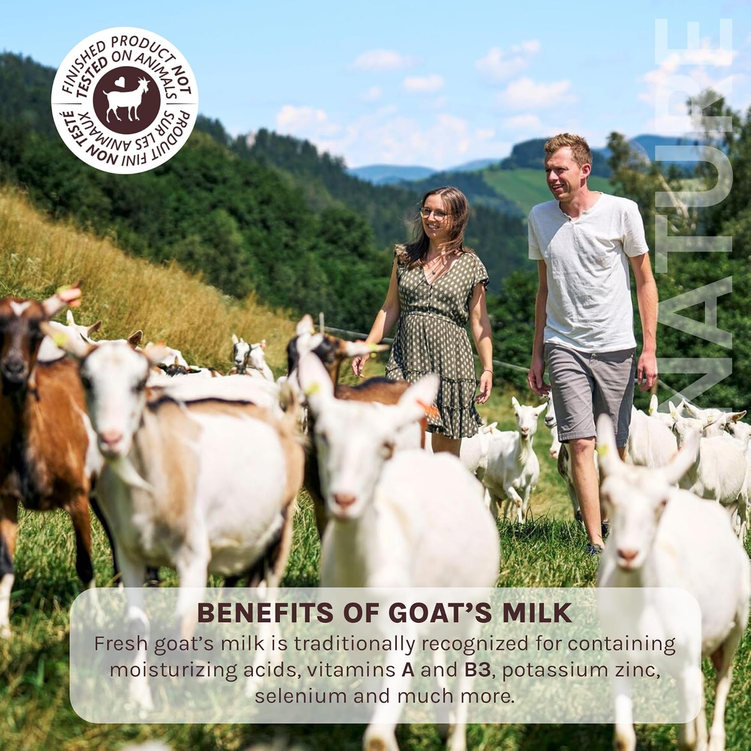 Nature by Canus Foaming Milk Bath, Fresh Canadian Goat Milk, Lavender Oil, Vitamins A B3, Potassium Zinc Selenium, 27.1 Fl Oz