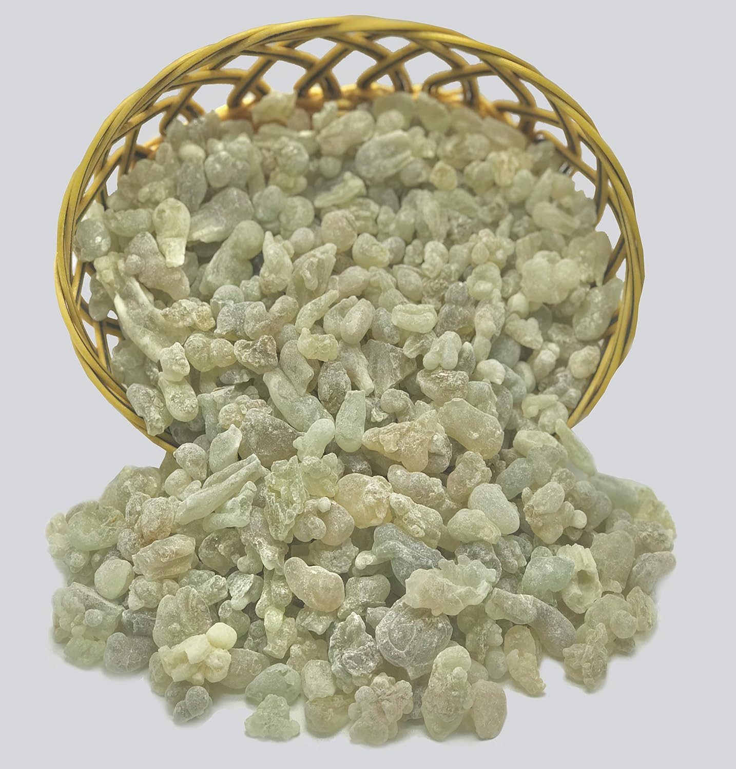 Royal Green Frankincense Hojari from Oman Boswellia Sacra Pure Incense Chruch Incense Olibanum luban (1 oz)