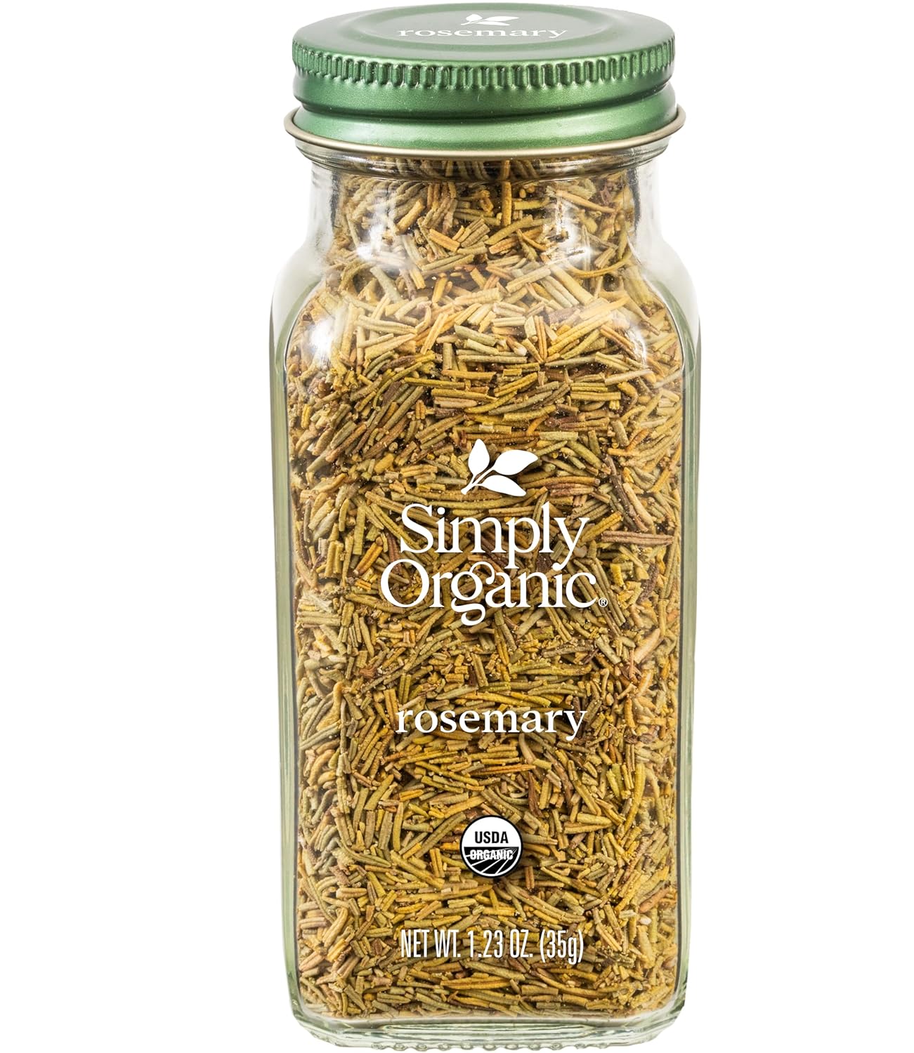 Simply Organic Whole Rosemary Leaf, 1.23 Ounce, Pungent, Herbaceous, Fresh Earthy Taste & Aroma, Kosher, Certified Organic