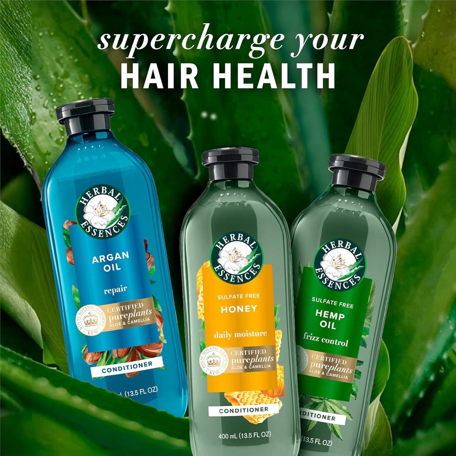 Herbal Essences Argan Oil Repair Shampoo & Conditioner Set, Moisturizes & Smoothes, Paraben-Free, Color-Safe, pH-Balanced, Citrus Scent, 20.2 Fl Oz, 2-Pack