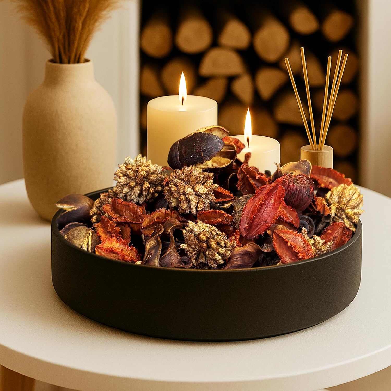 Pumpkin Cinnamon Fall Potpourri Bag - Autumn Scented Blend with Natural Elements, Ideal for Home Decoration and Fragrance - Perfect for Thanksgiving Harvest as Bowl, Vase, and Sachet Fillers