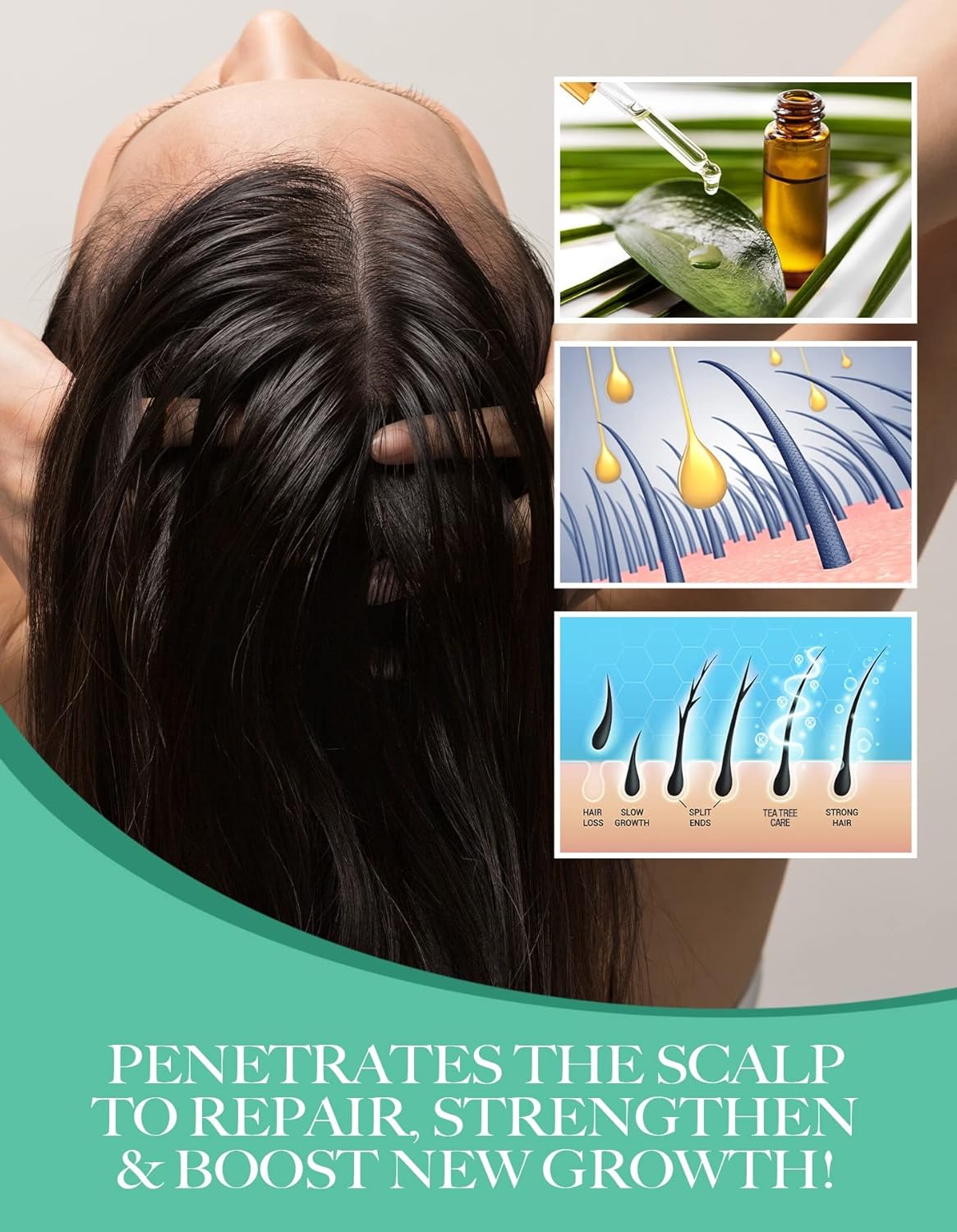Ethereal Nature 99% Natural Hair Oil Blend Peppermint, 7.10 oz