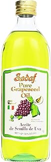 Sadaf Grapeseed Oil - Grape seed Oil for cooking - Healthy cooking oil - High Smoking Point - Cast Iron Seasoning, Skincare, Haircare, and make essential oils - Product of Italy. 33.8 Fl oz (1 L)