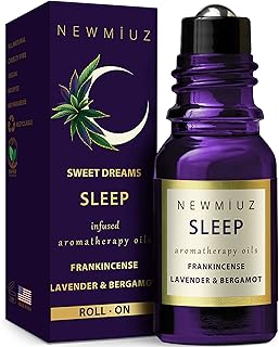 Sleep Well Roll On Essential Oil Anti Stress Calming Aromatherapy Stick Blend Lavender Bergamot Frankincense Destress Relaxation Stress Gift for Women