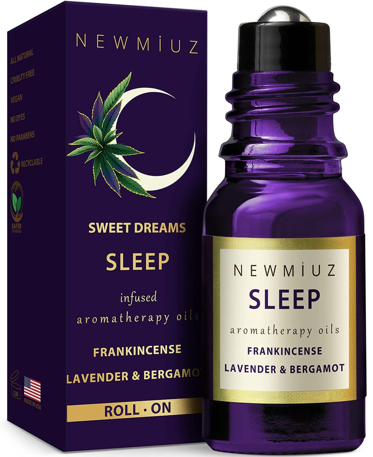 Sleep Well Roll On Essential Oil Anti Stress Calming Aromatherapy Stick Blend Lavender Bergamot Frankincense Destress