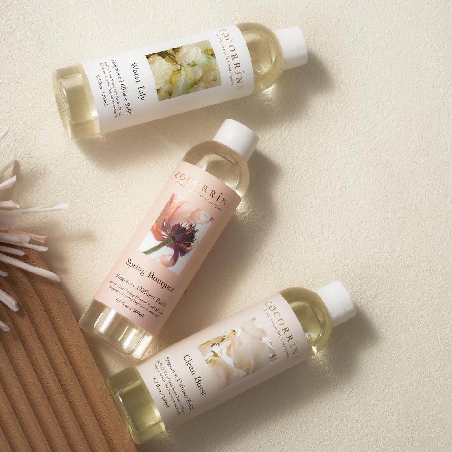 Cocorrína Reed Diffuser Refill - Cashmere Vanilla 6.7 oz / 2 Packs Reed Diffuser Oil Refill