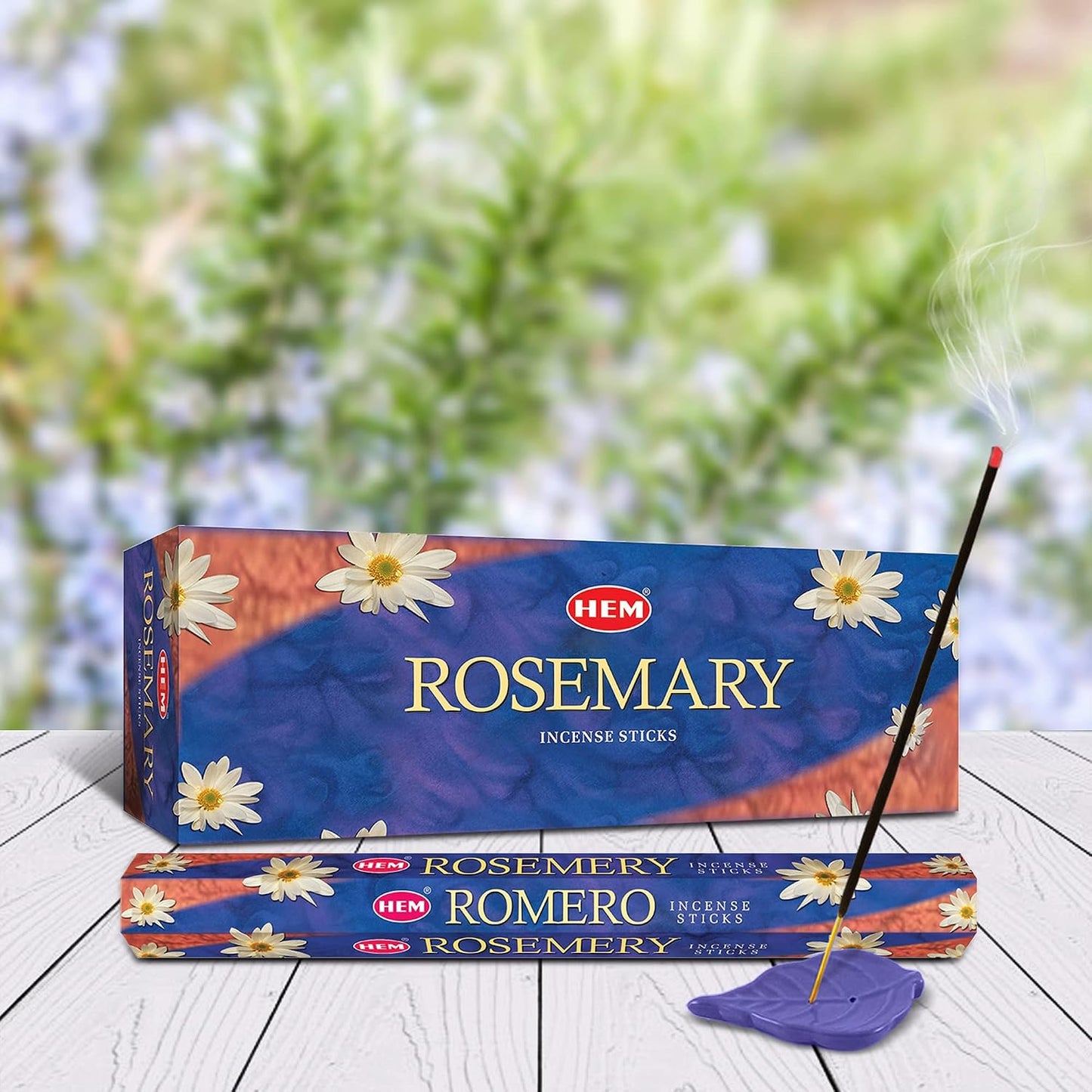 Hem Rosemary Scented Sticks for Cleansing & Meditation Incense Sticks - Pack of 6 (20 Sticks Each) - Promotes Tranquility,Serenity and Elevate Your Senses.