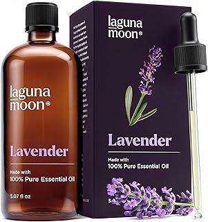 Lagunamoon Lavender Essential Oil - Pure Essential Oils for Diffusers, Humidifiers, Aromatherapy, Cars, Yoga, Home Essentials - Relaxing Fragrance Scents for Fresheners and Candle Making (150ml)