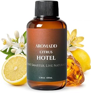 Aromadd Citrus Hotel Diffuser Oil Inspired by Luxury Hotel Scent, Premium Fragrance Oils for Waterless Diffuser, Luxury Lemon & Bergamot, Long-Lasting Home Fragrance - 3.38 fl oz (100 mL)