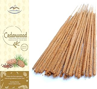 Cedarwood Incense Sticks - Traditional Handcrafted Masala Incense - 40 to 50 Sticks Approx.