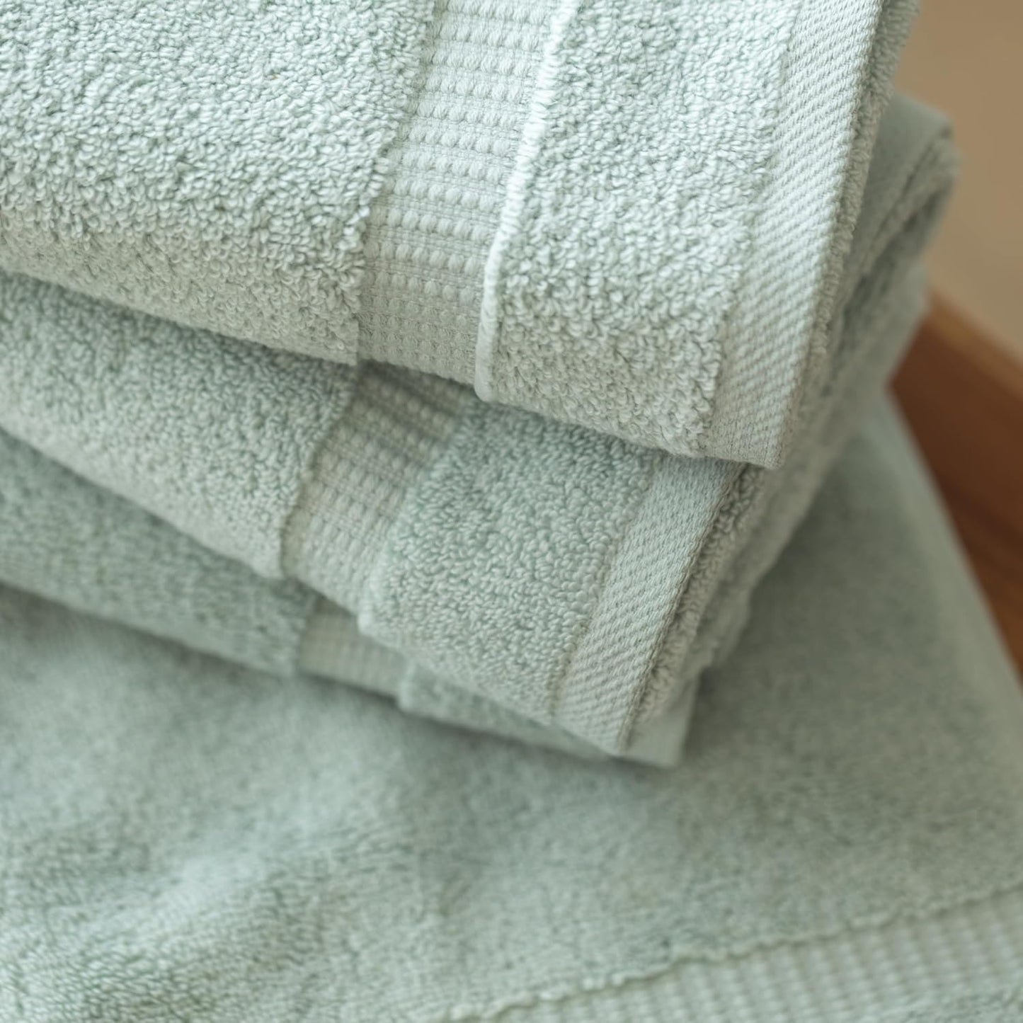 SALBAKOS 100% Turkish Cotton Hand Towel Set of 6 16x30 inch | Premium Quality | Hotel & Spa Collection | Soft, Absorbent, Long Lasting Hand Towels | Made in Turkey (Seafoam Green, 6 Hand Towels)
